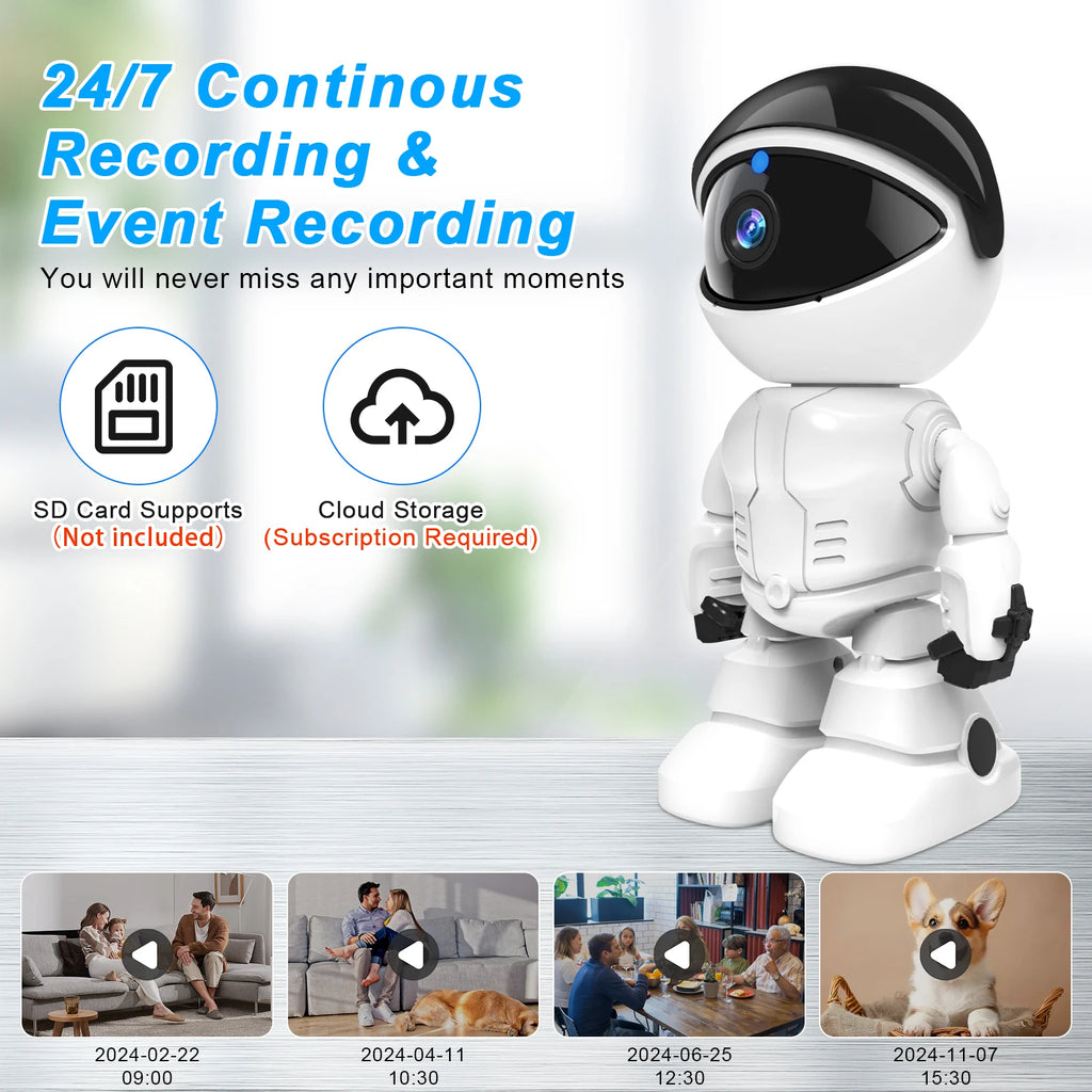 Noahtec Robot Camera Wifi 3MP Indoor Home Security Camera