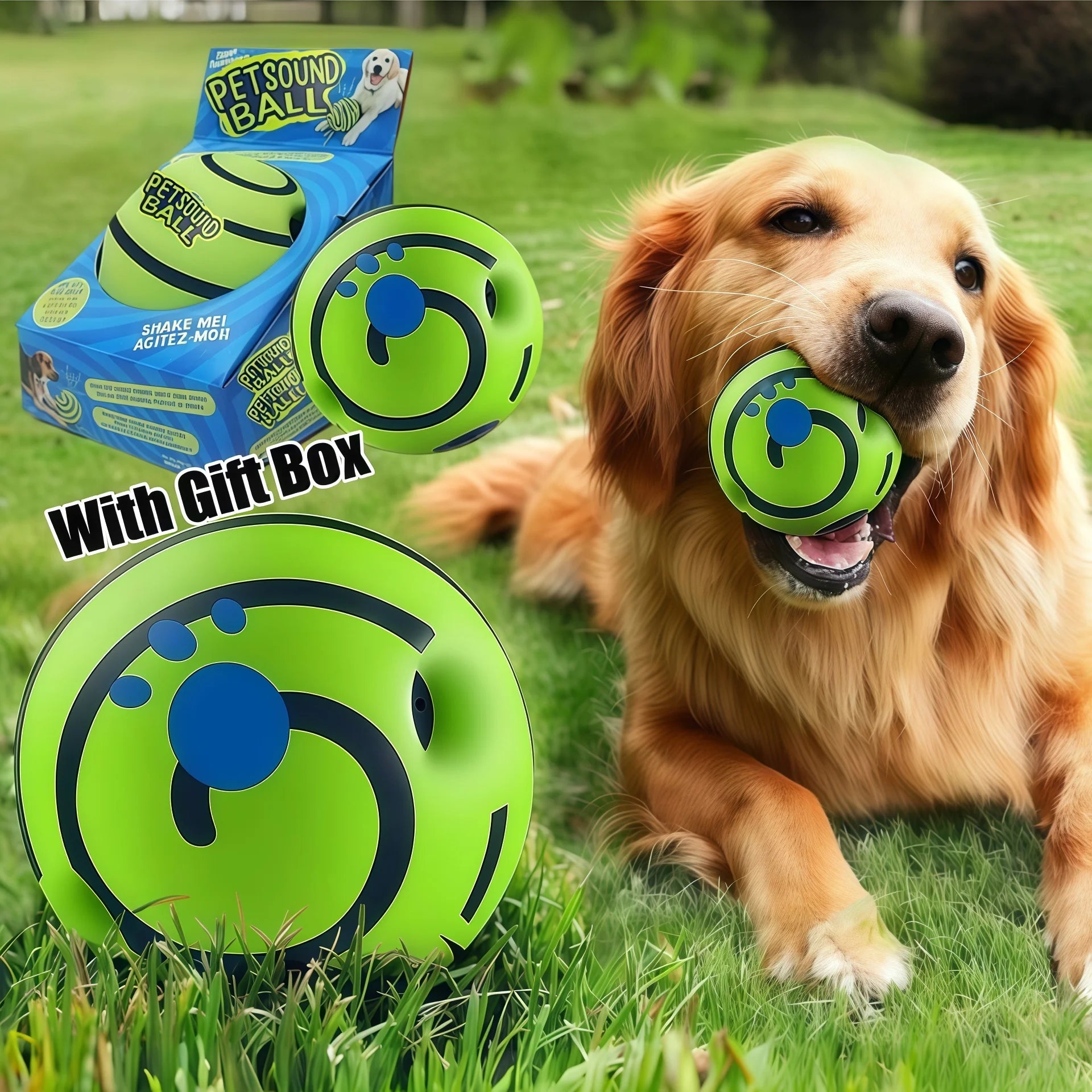 Wobble Wag Giggle Glow Ball Interactive Dog Toy