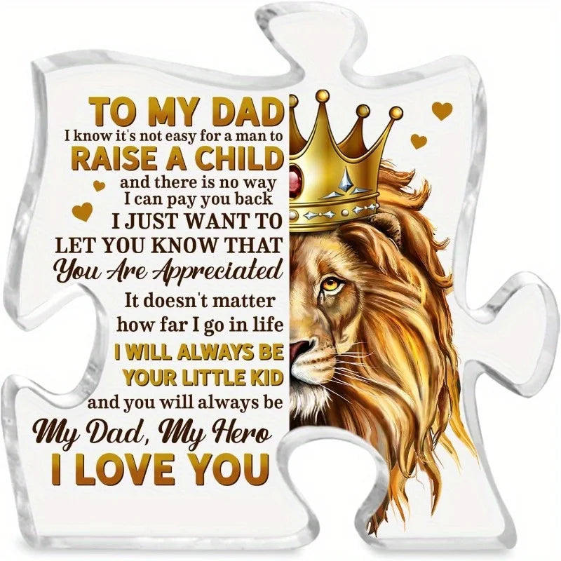 Puzzle Acrylic Sign Father’s Day Gift