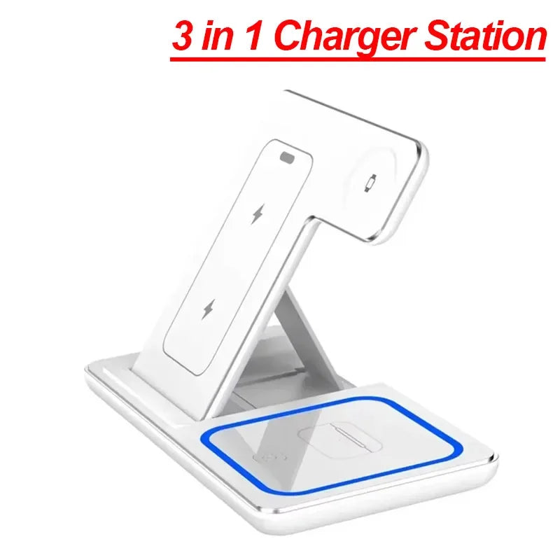 Foldable 3 in 1 Wireless Charging Station