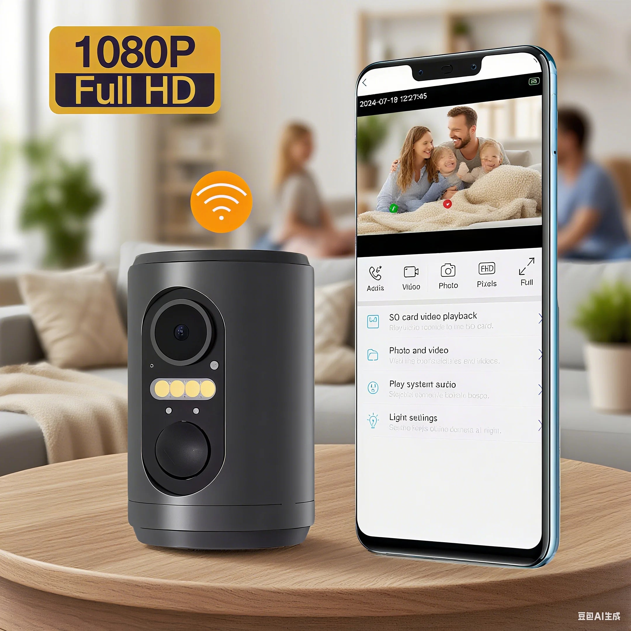 Mini WIFI IP Camera Color Night Vision HD Camera