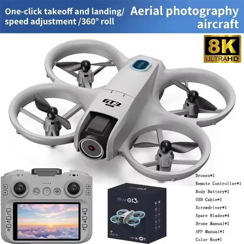 2026 New GT3 MIni Drone 8K Professional Dual Camera Headless Mode
