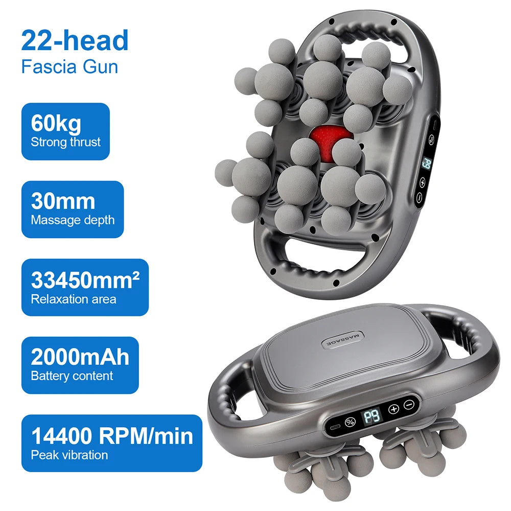 16-Head Fascia High-Frequency Vibration Body Massage Gun