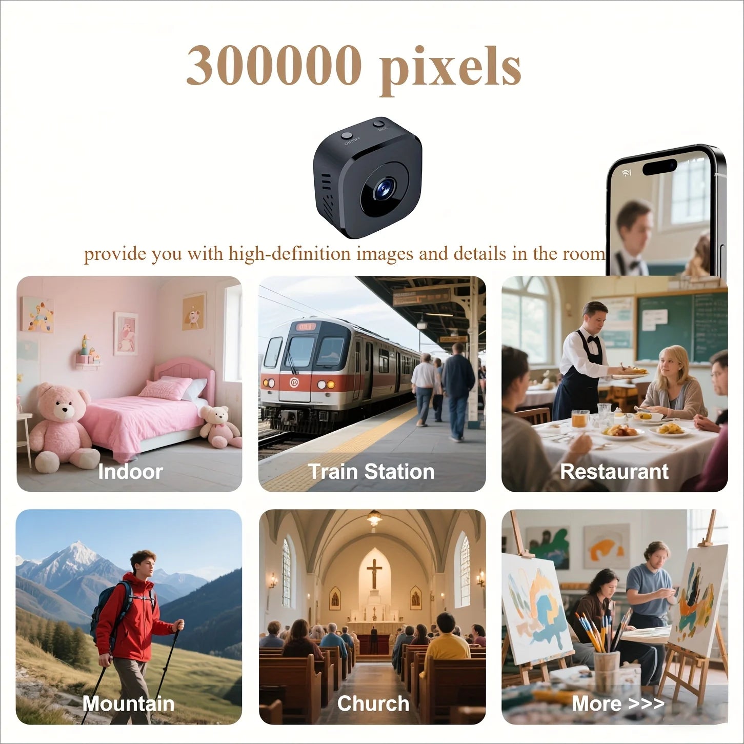HD Mini Full Color Night Vision High Definition WiFi Monitor