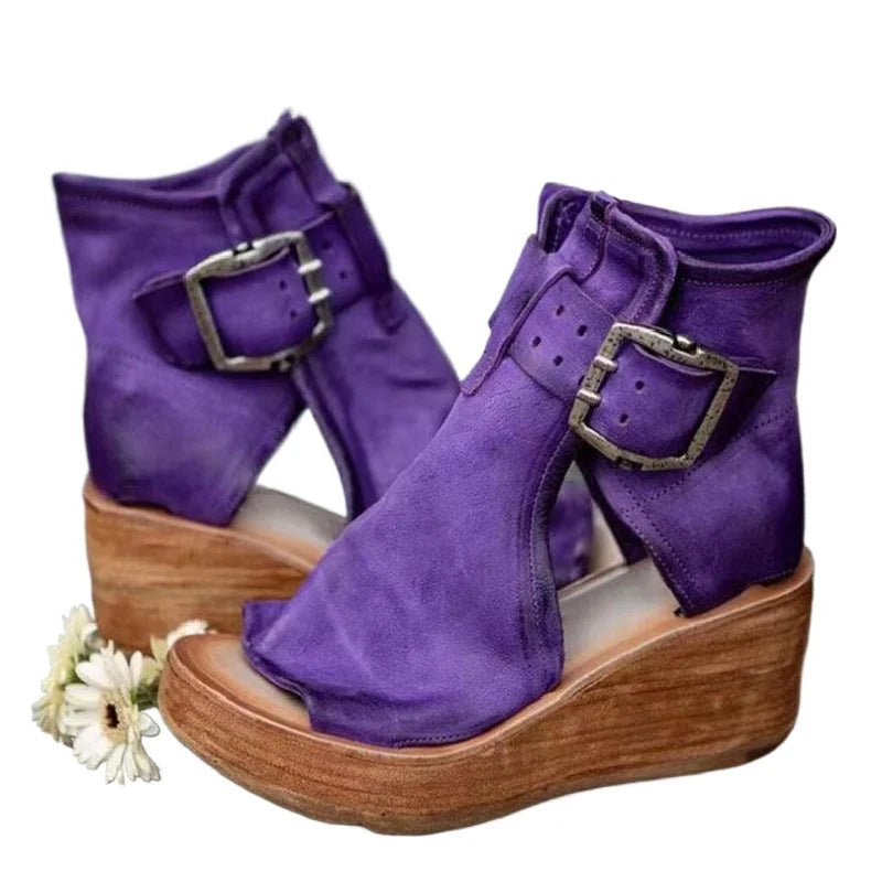 Roman Style High Heel Wedge Sandals