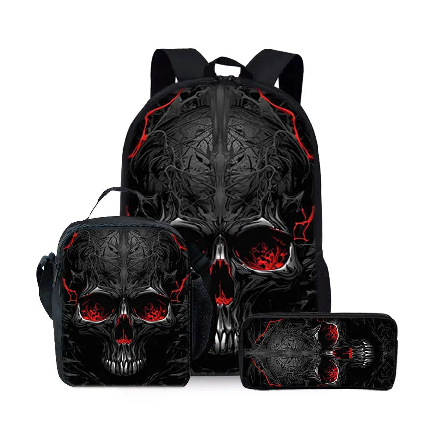 Skeleton Three Piece Backpack Set