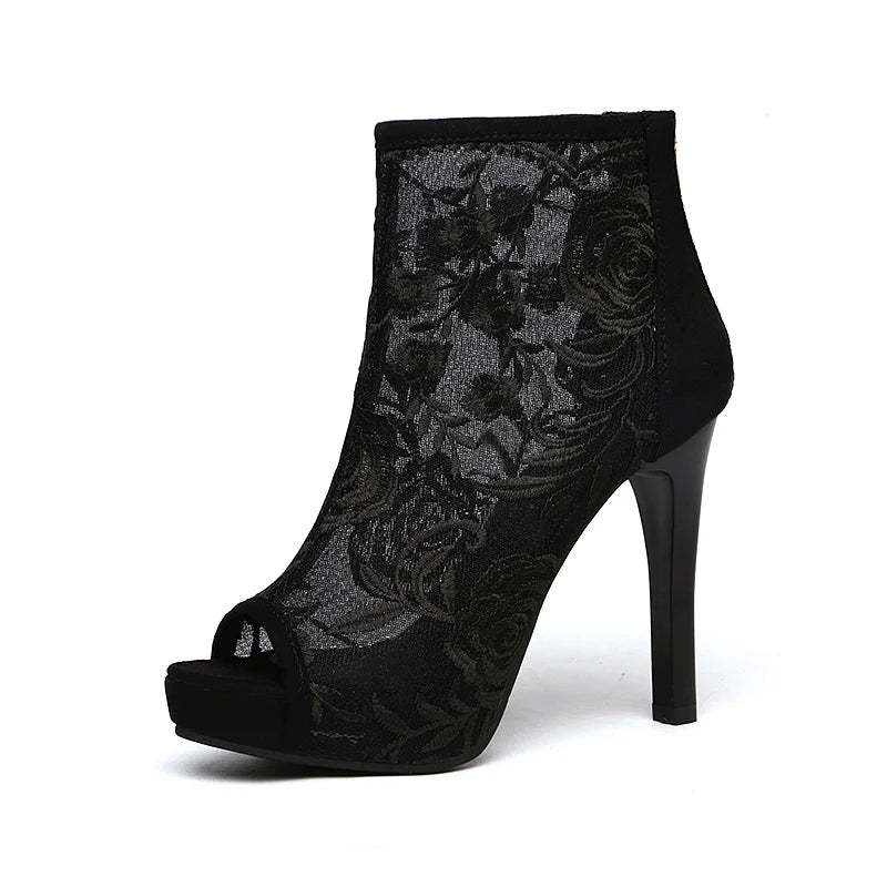 Women Mesh Ankle Boots