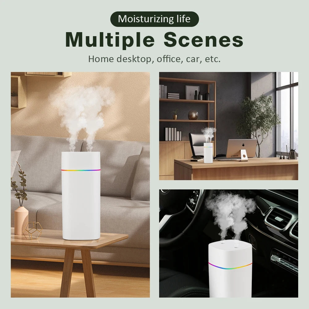 Air Humidifier Double Spray Port Essential Oil Aromatherapy Diffuser