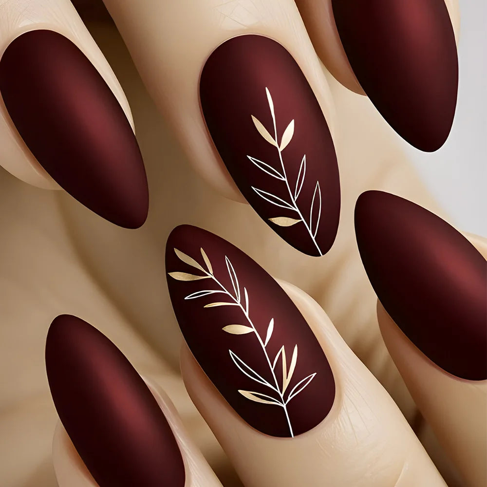 24Pcs Almond Press on Nails