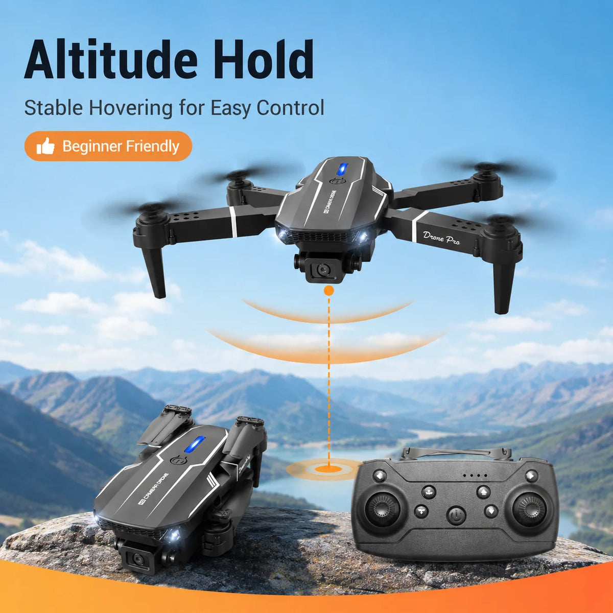 ZNLYRION S101 Foldable RC Drone 4K HD Dual Camera