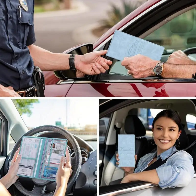 Car Registration Vehicle License Insurance Card Holder Wallet