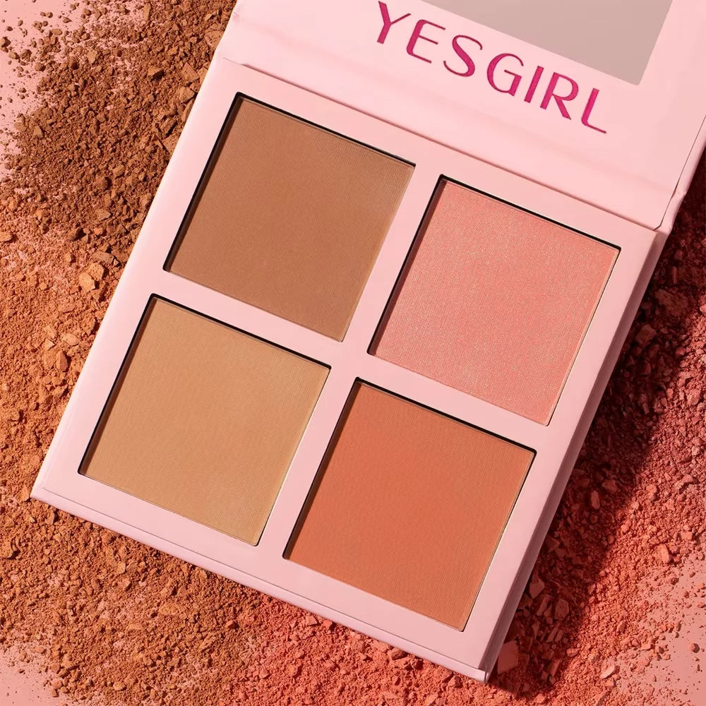 Four Color Matte Powder Blusher