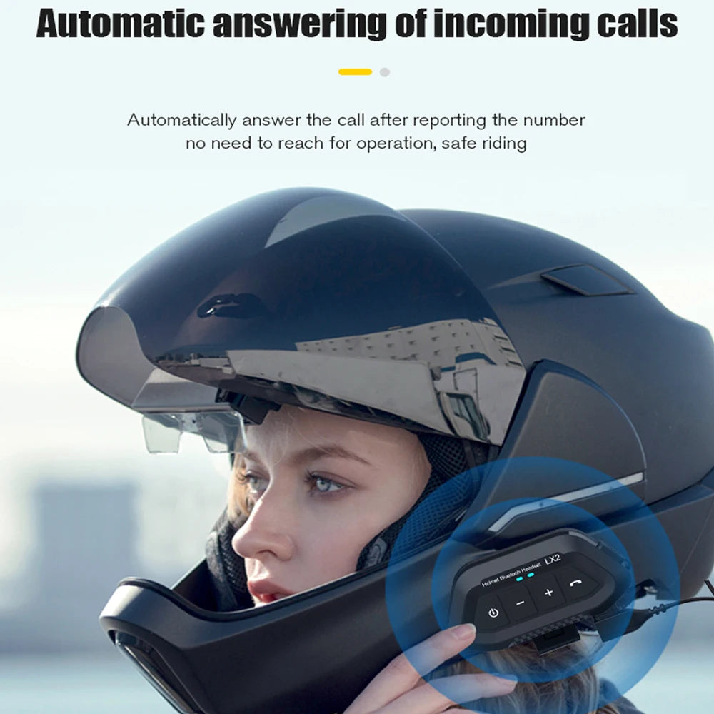 1200mAh Motorcycle Helmet Wireless Headset
