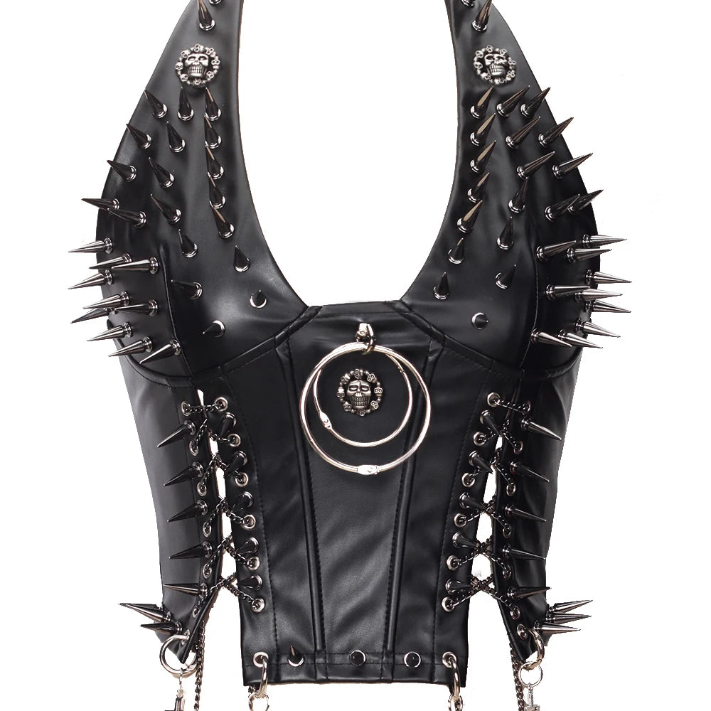 Gothic Boho Top with Spikes