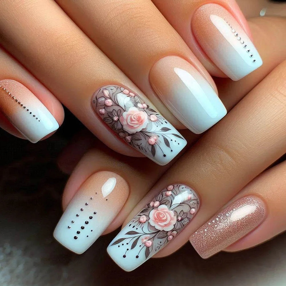 24pcs Simple Press on Nails