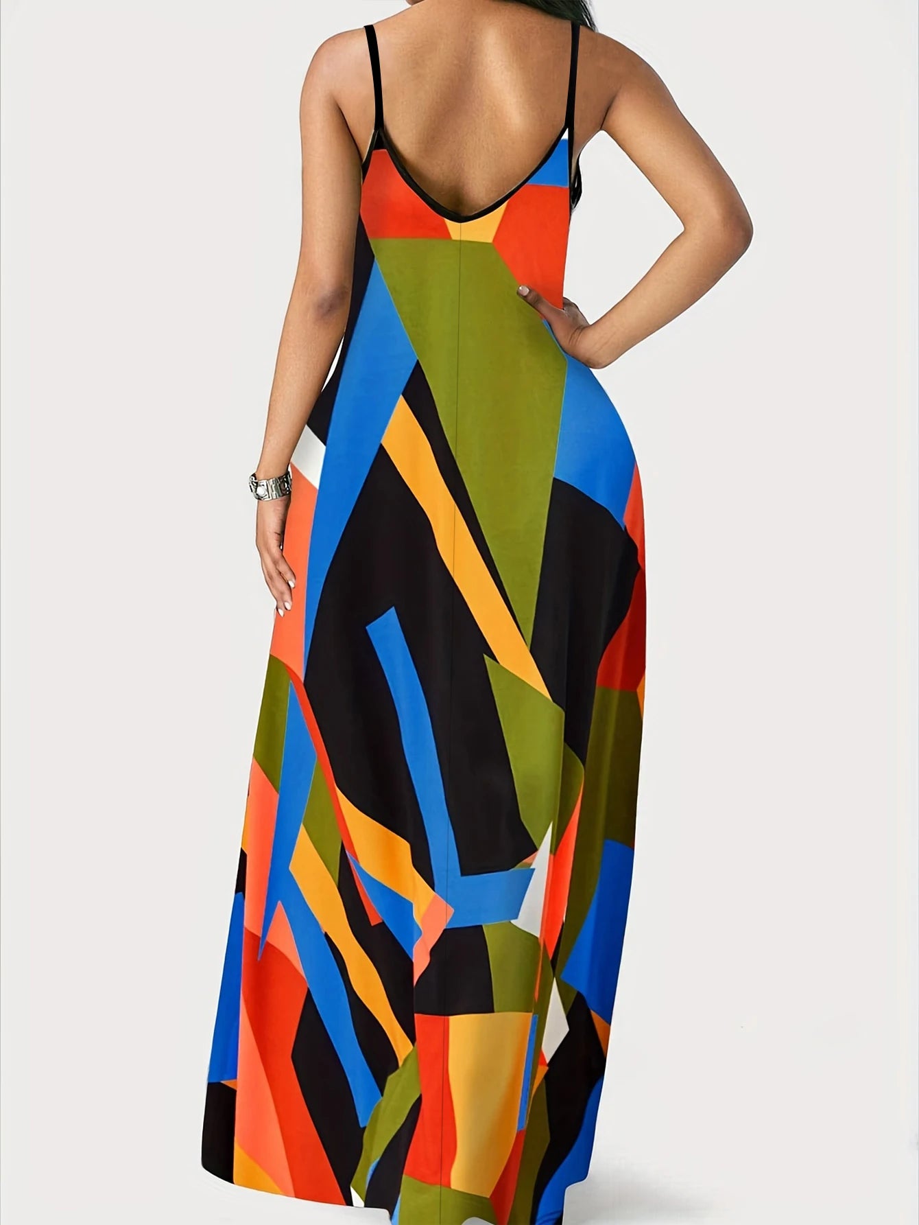 Geometric Patchwork Dress
