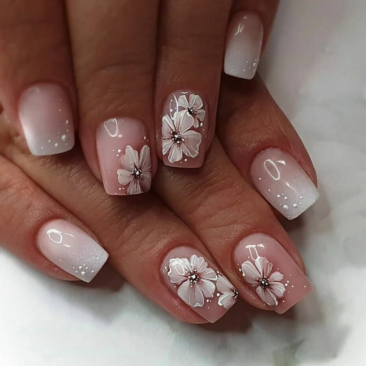24pc Short Ballet Press on Nails