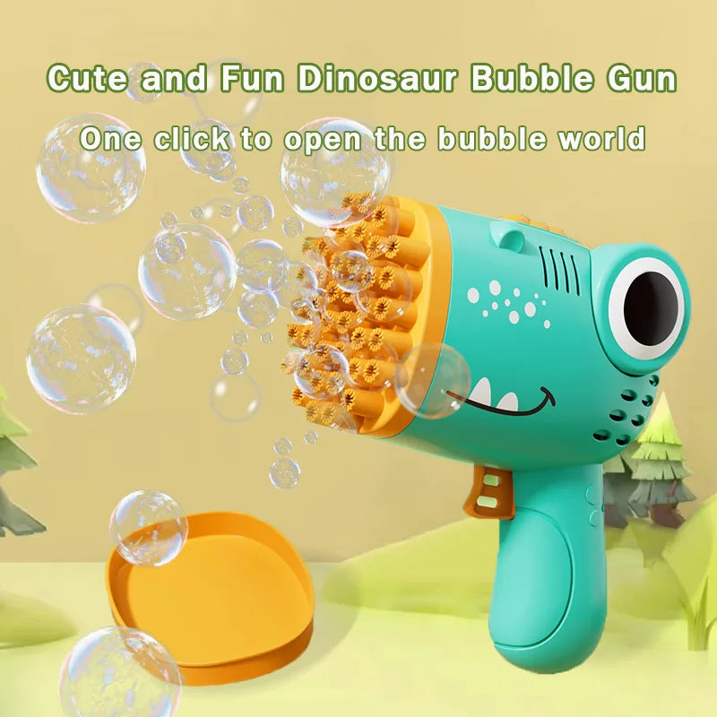 40 Hole Dinosaur Handheld Bubble Machine