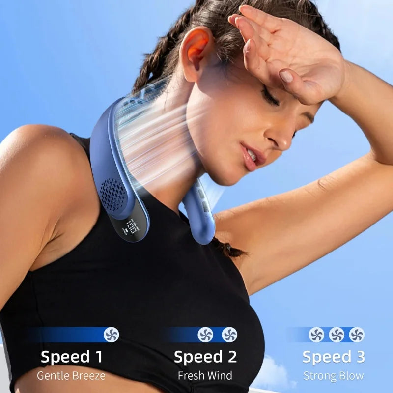 4000mAh Leafless Portable Neck Fan