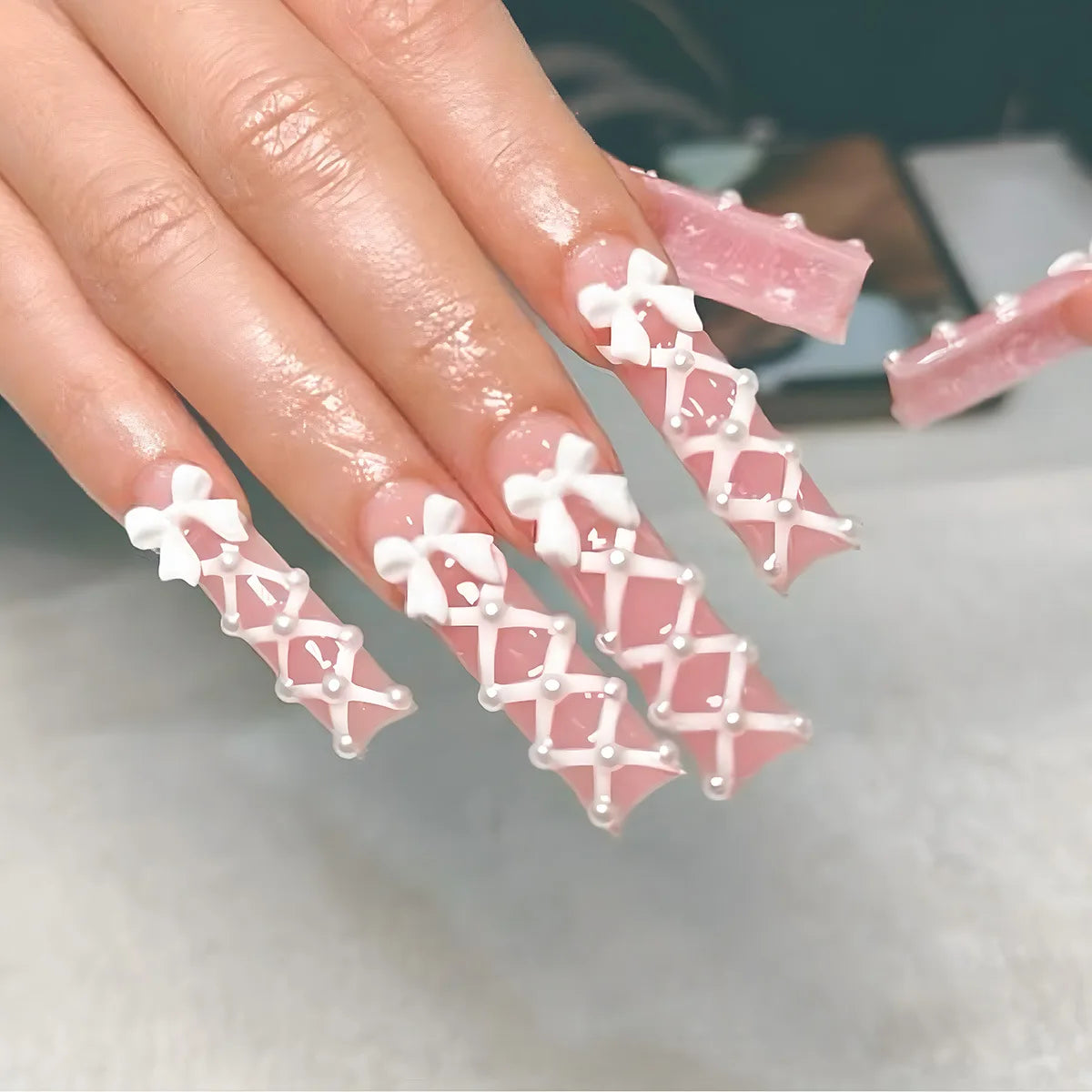 24pcs Extra Long Press on Nails
