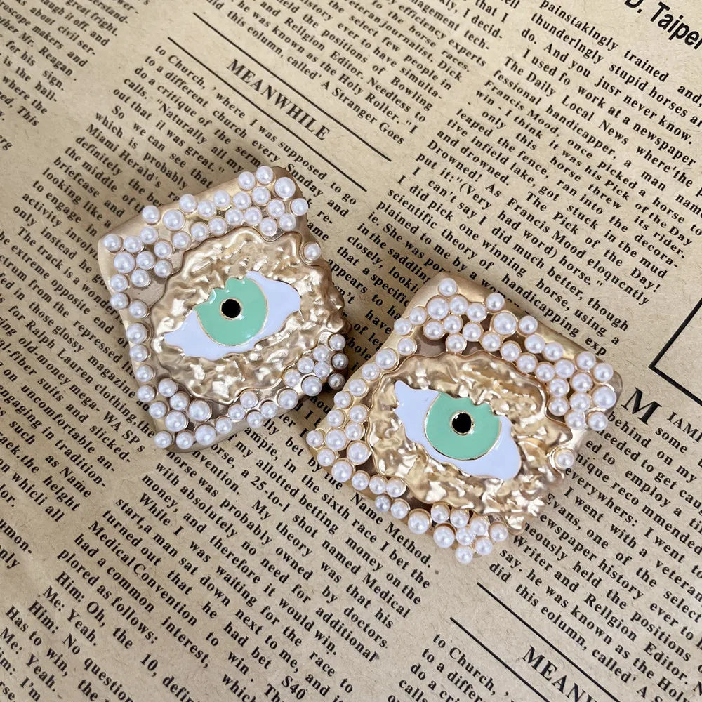 Baroque Style Vintage Big Eye Dangle Earrings