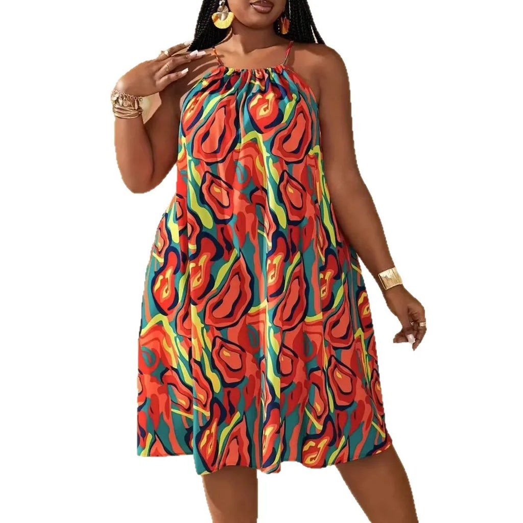 Women's Sleeveless Colorful Dress