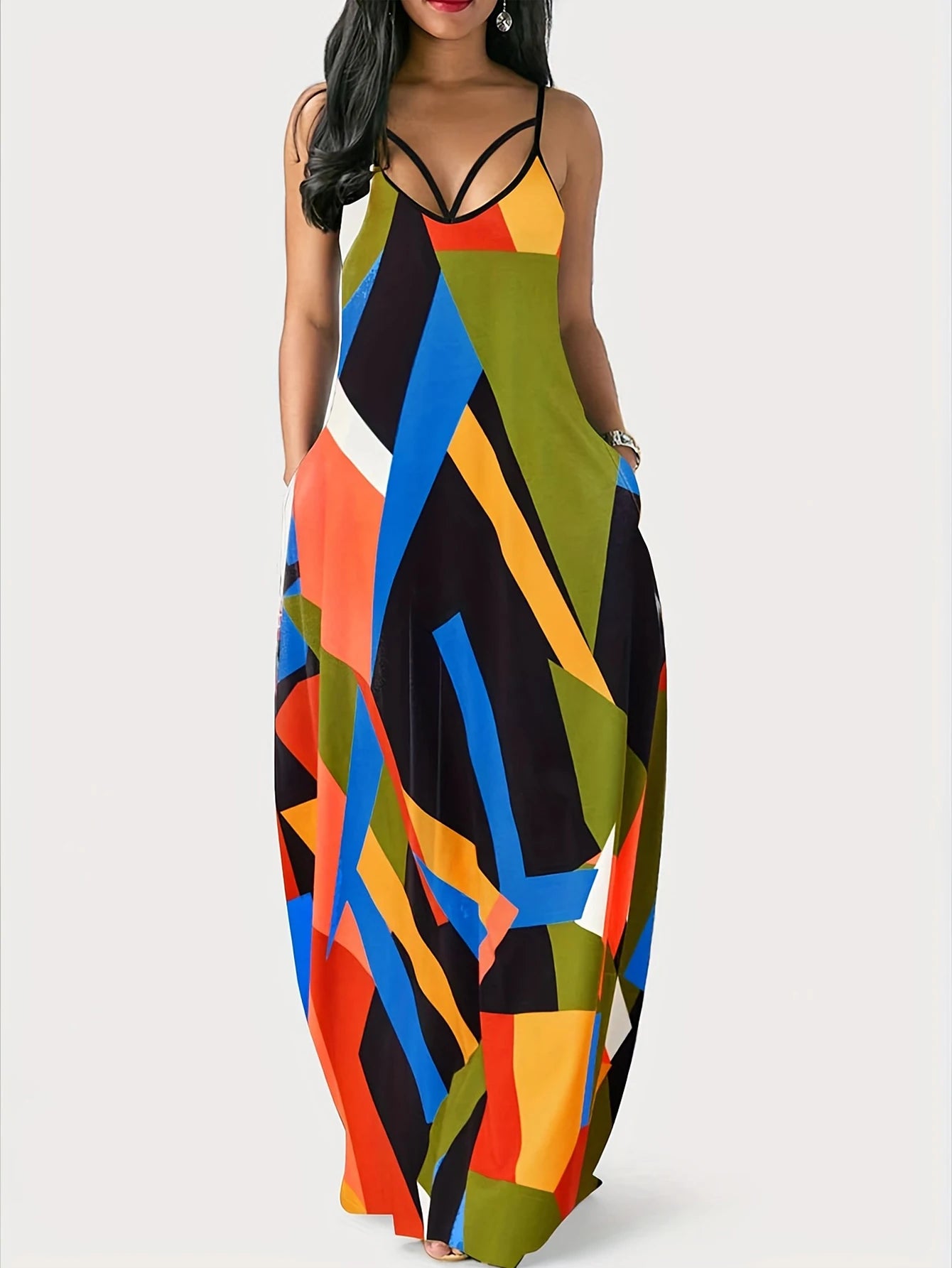 Geometric Patchwork Dress
