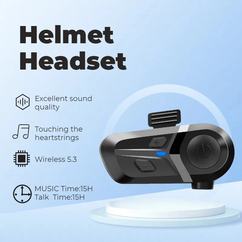 BT 5.3 Moto Light Wireless Hands-free Motorcycle Waterproof Earphone