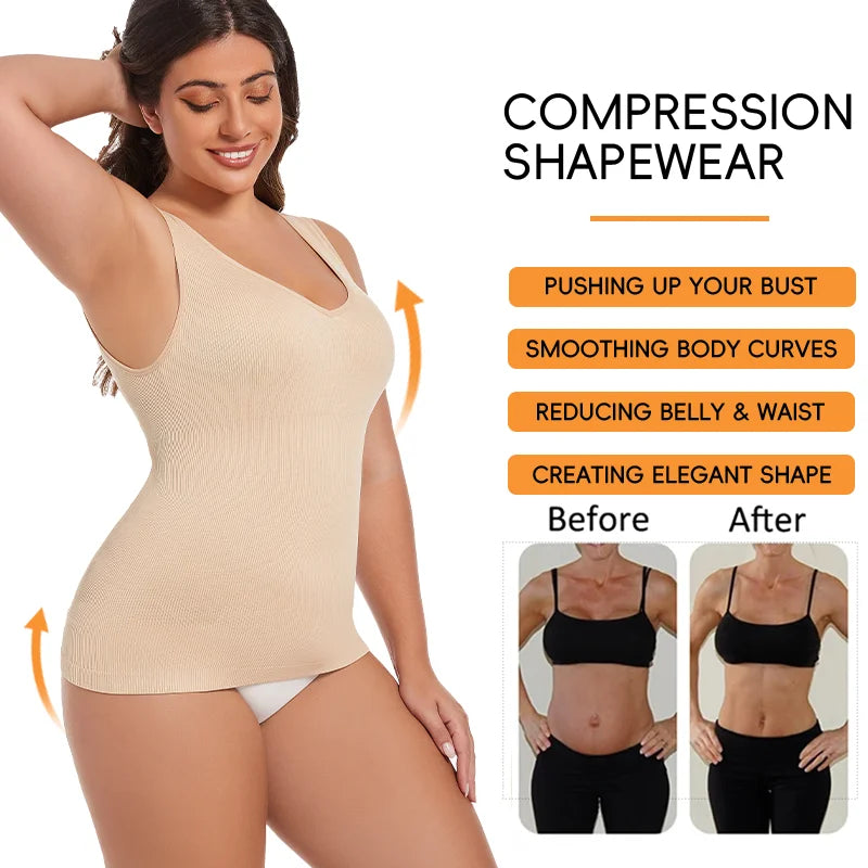 Women Sleeveless Shapewear Tank Top Compression Shirts