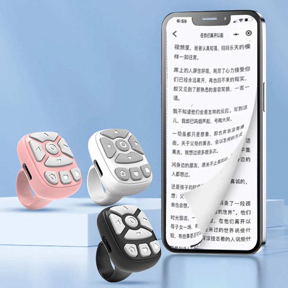 Blutooth Remote Control Scrolling Ring Finger