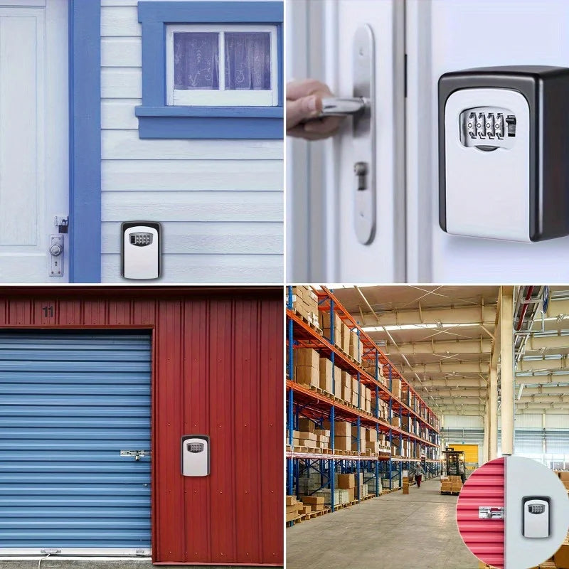 1pc Ultra-Secure Flip-Top Key Safe