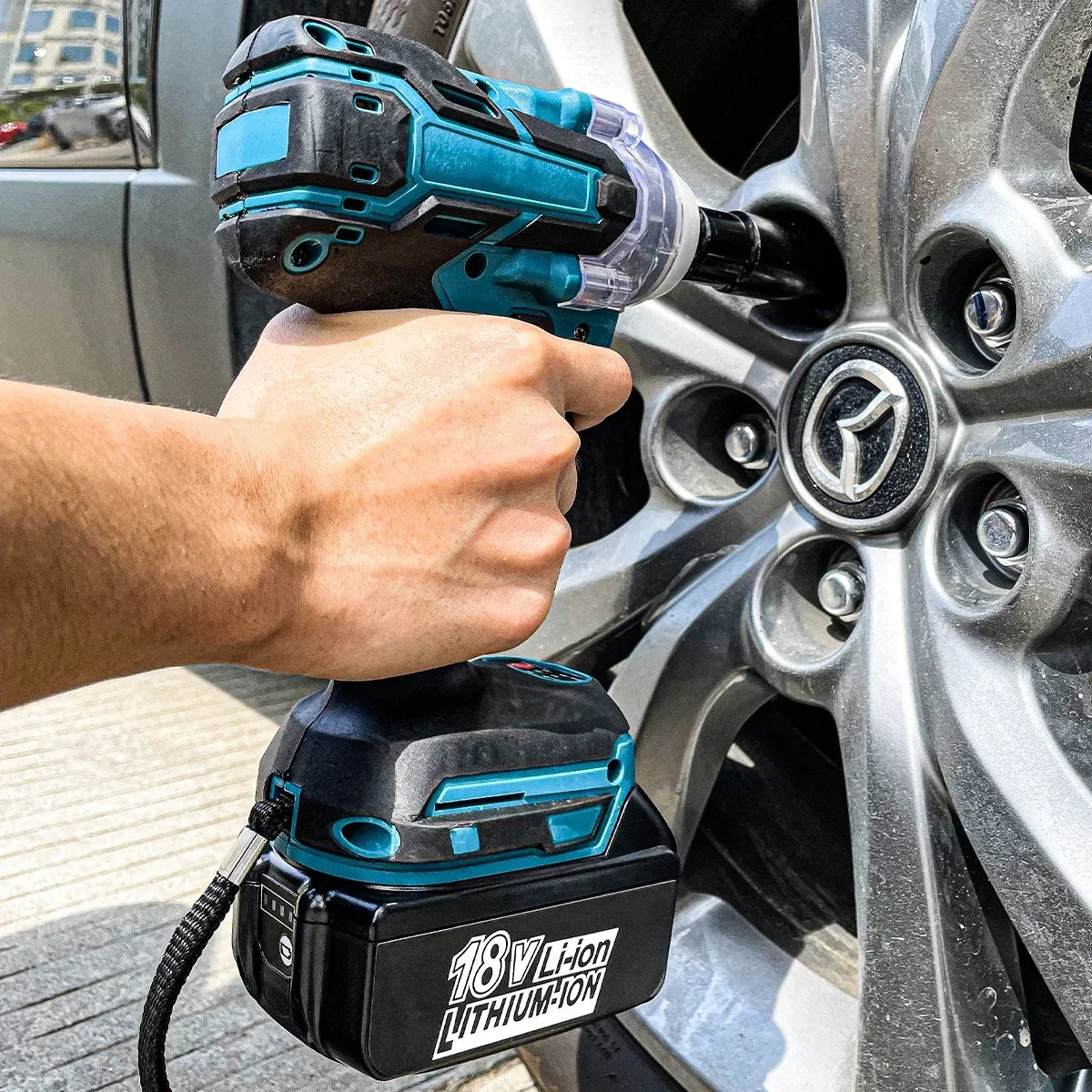 48VF 21V 18V Electric Impact Wrench 1/2Inch Power Tools 2 In 1 Brushless Cordless Wrench