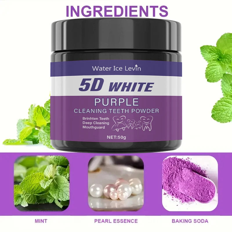 Purple Tooth Cleaning Powder