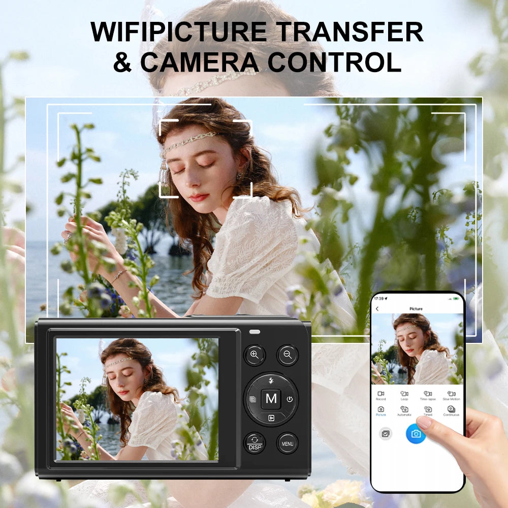 Magecam Digital Camera 5K 80MP 18X Digital Zoom Dual IPS Screen Camera