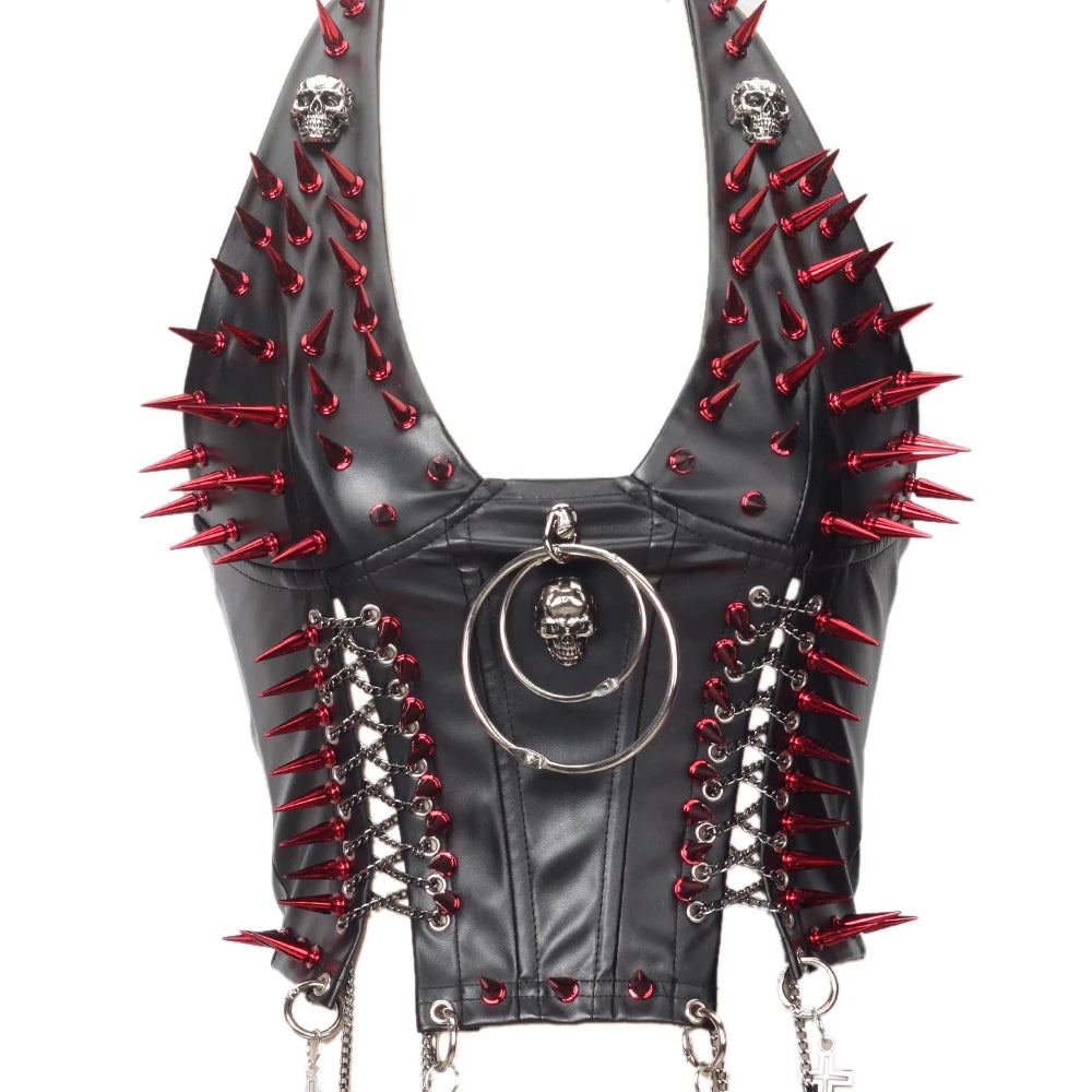 Gothic Boho Top with Spikes