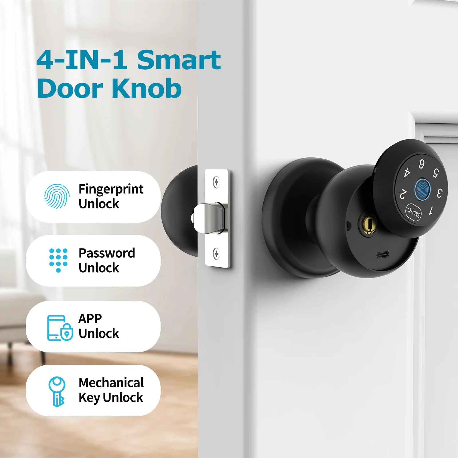 Smart Lock Fingerprint Door Lock App Control