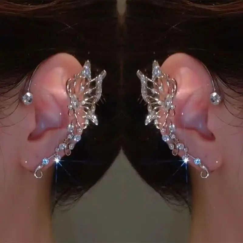 Elf Butterfly Ear Cuff Clip Earrings