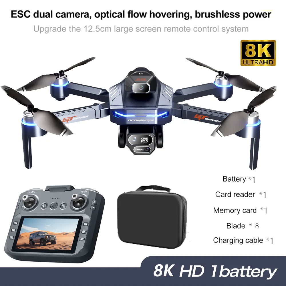 GT8 Drone GPS 8K Professional HD 360° Dual Cameras
