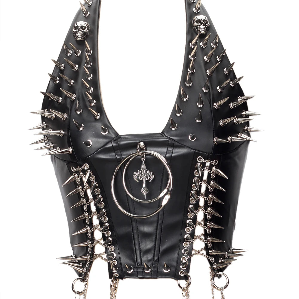 Gothic Boho Top with Spikes
