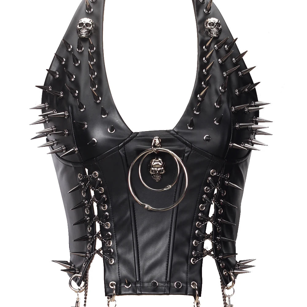 Gothic Boho Top with Spikes