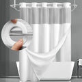 No Hooks Shower Curain  with Snap in Liner
