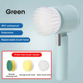 Cordless Electric Spin Scrubber with 5 Brushes