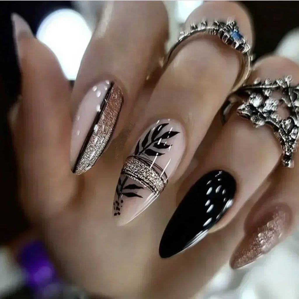 24Pcs Almond Press on Nails