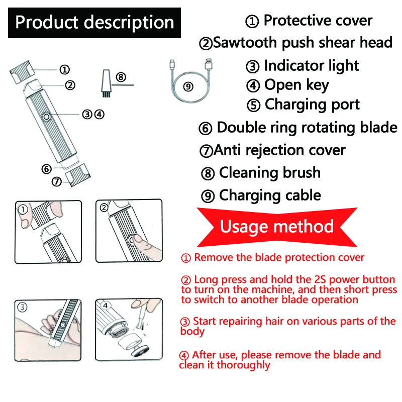 2in1 Electric Razor