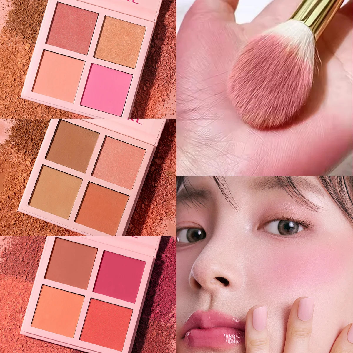 Four Color Matte Powder Blusher