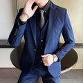 S-9XL Men's Business Professional Formal Dress Suit (Blazer+Vest+Pants)