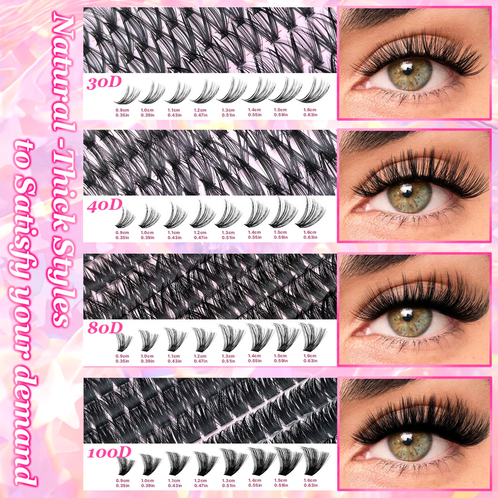 DIY Lash Extension Kit Clusters Individual Eyelashes Kit
