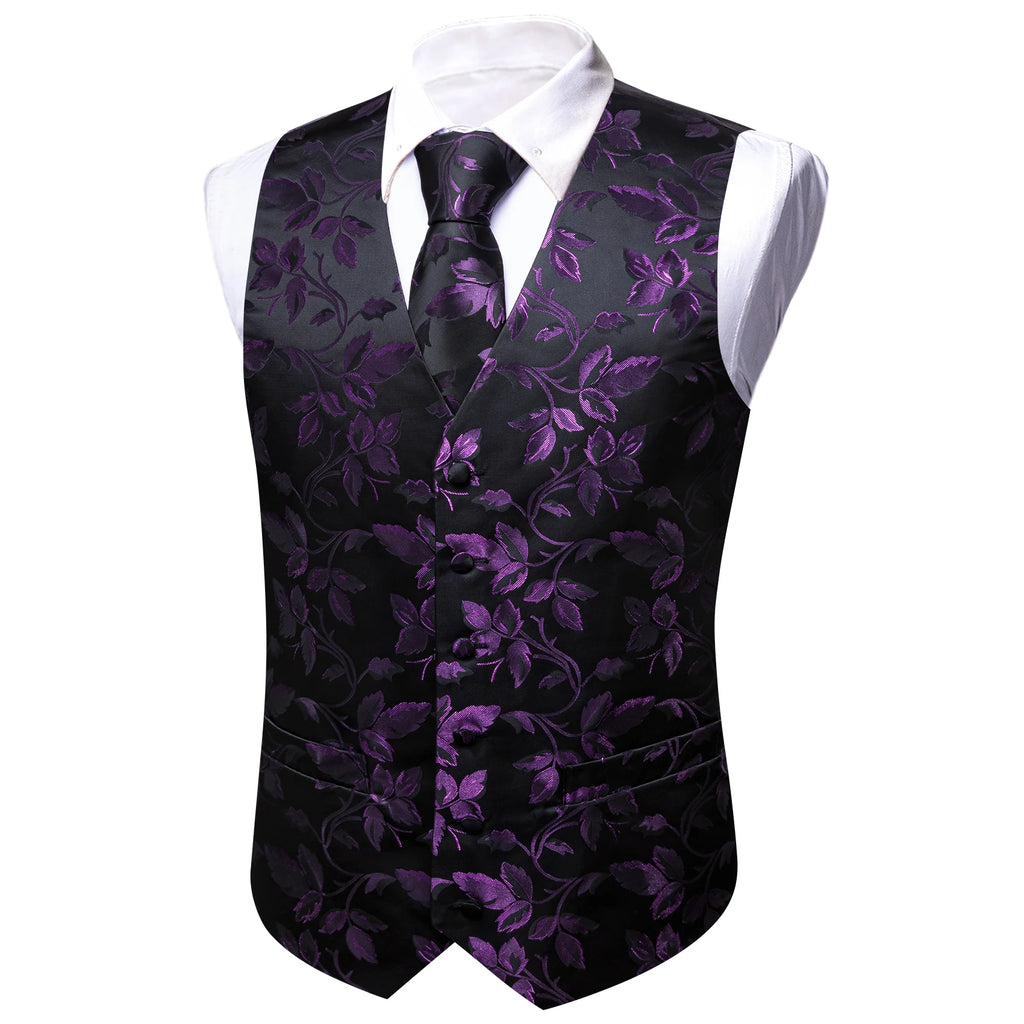 Men Vest Tie Hanky Cufflinks Set