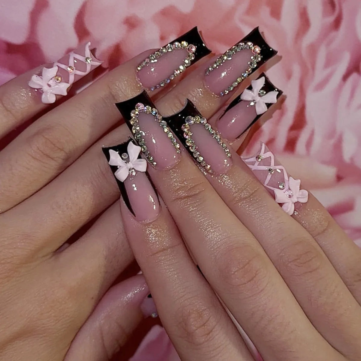 24pcs Long Ballet Press On Nails