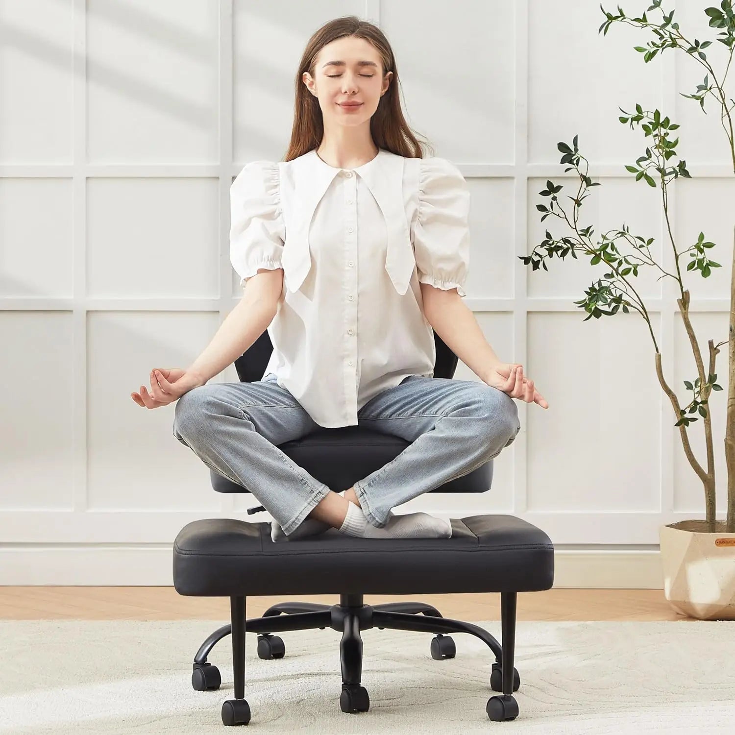 Ergonomic Cross Legged Desk Chair